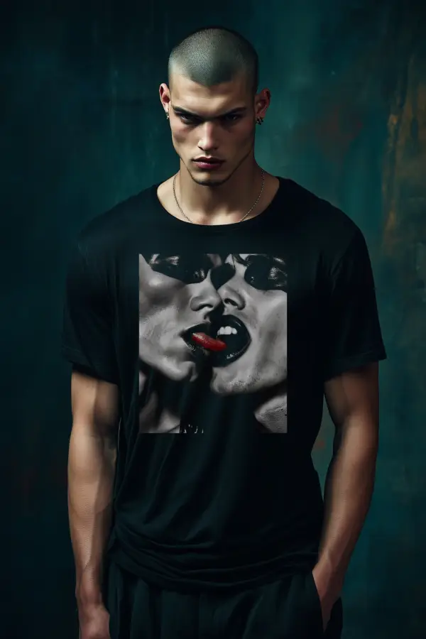 Men's Rebel Homme 2 Black Tee - Image 5