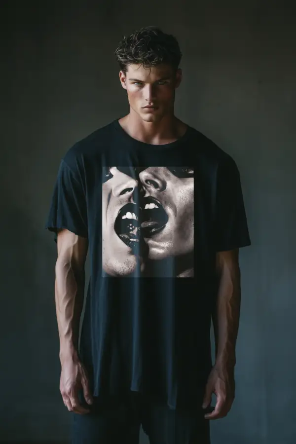 Men's Rebel Homme Black T-Shirt - Image 5