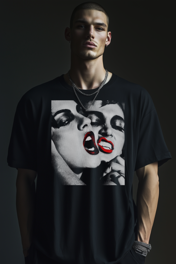 Men's Rebel Femme Black T-Shirt - Image 5
